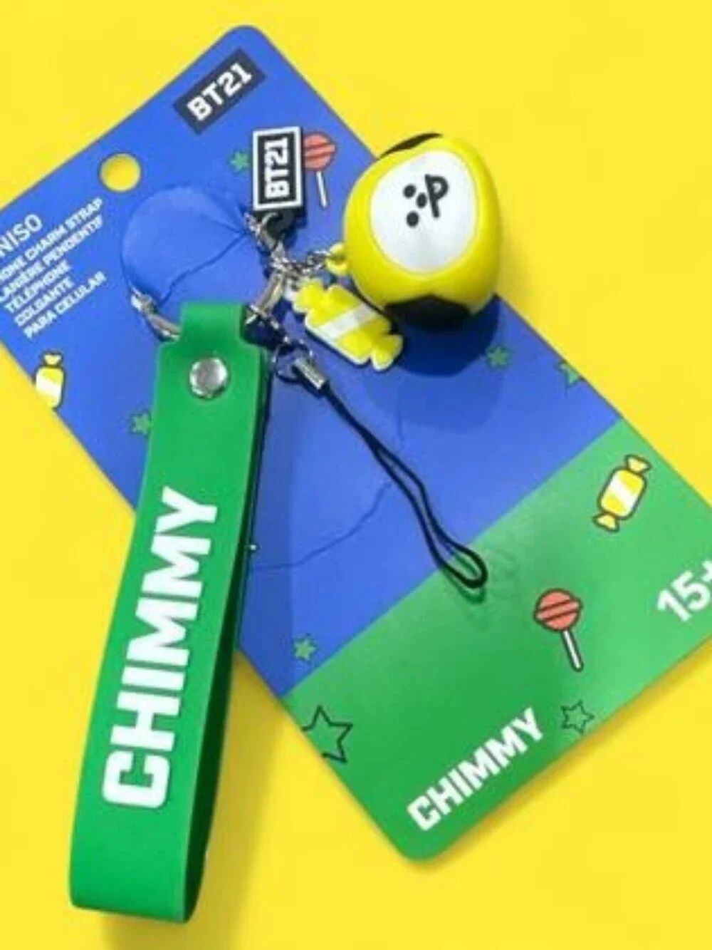 MINISO BT21 CHIMMY Keychain Strap - Green & Yellow BTS Jimin